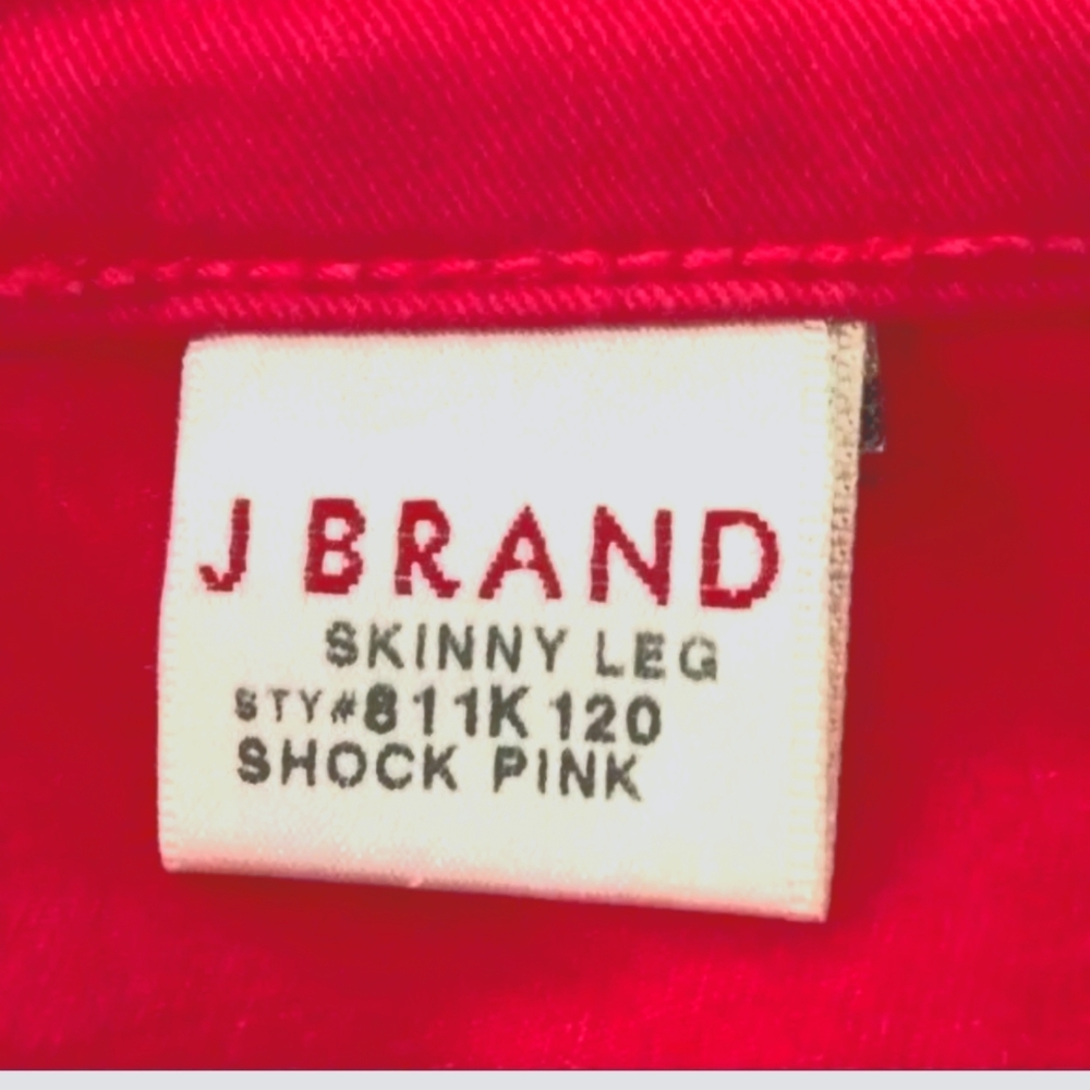 J Brand Skinny Leg Jeans in Shock Pink 25
